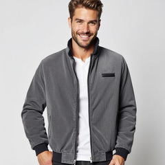 Elegante Herren-Cordjacke - Justian in Grau