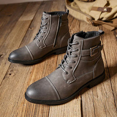Elegante Lederstiefel für Herren - Othmar in Grau