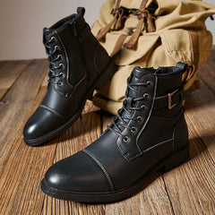 Elegante Lederstiefel für Herren - Othmar in Schwarz