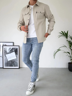 Elegante moderne Herrenjacke | Ultraleichte in Beige