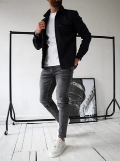 Elegante moderne Herrenjacke | Ultraleichte in Schwarz
