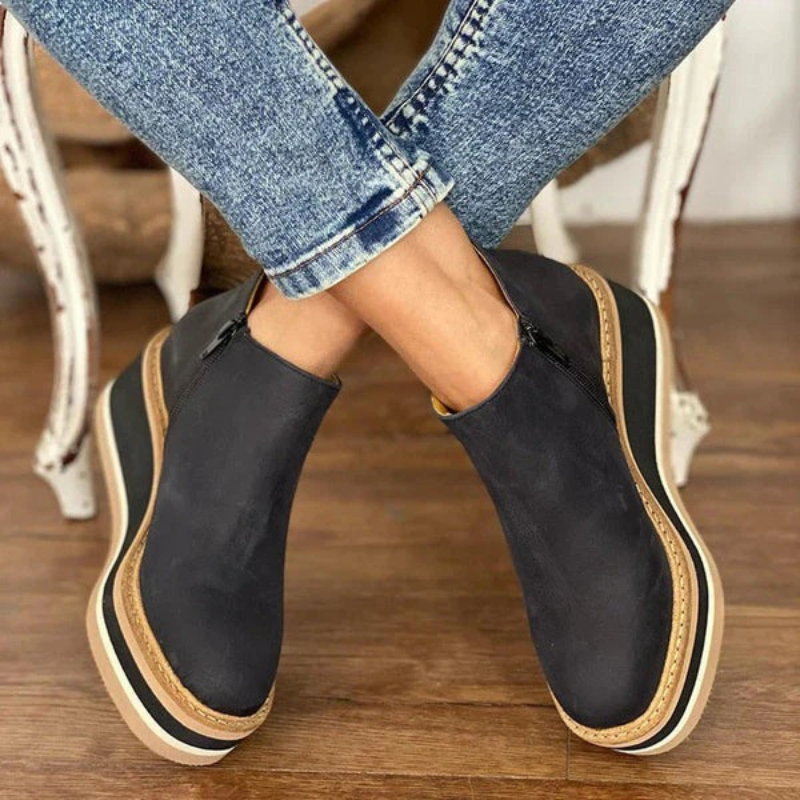 Elegante niedrige Damenstiefeletten | Bequeme