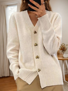 Elegante Strickjacke für Damen | Strick in Beige