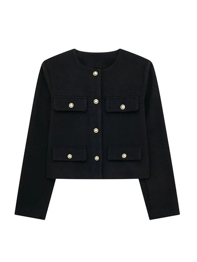 Raffinierte Strickjacke mit Knopfleiste - Yasmin