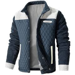 Elegante warme Winterjacke - Marko in Grau Blau