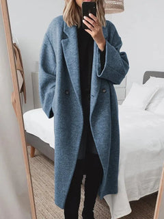 Elegante warme Winterjacke für Damen - Sindra in Blau