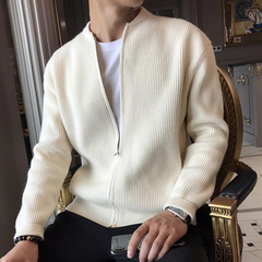 Elegante weiche Herren-Strickjacke | Warmer in Beige