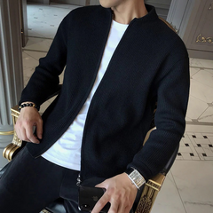 Elegante weiche Herren-Strickjacke | Warmer in Schwarz