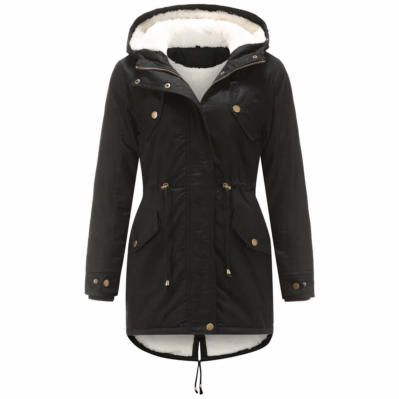Elegante Winterjacke mit Kapuze für Frauen - Carlotta
