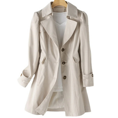Eleganter Herbst-Trenchcoat für Damen | Lang