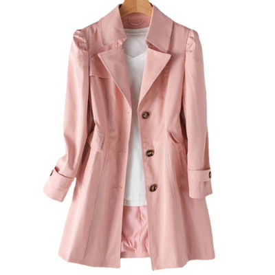 Eleganter Herbst-Trenchcoat für Damen | Lang