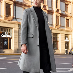 Eleganter klassischer Herrenmantel | Herbst in Grau