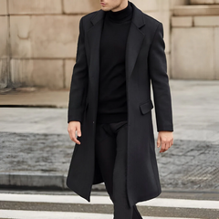 Eleganter klassischer Herrenmantel | Herbst in Schwarz