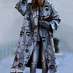Eleganter Trenchcoat für Damen - Alessia in Grau-Schwarz
