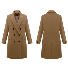 Eleganter Winter-Trenchcoat für Damen - Viktoria in Khaki