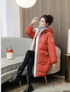 Warmer Winterparka für Frauen - Doreen in Rot