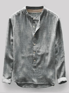 Elegantes bequemes Herrenhemd | Langarm in Grau
