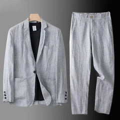 Elegantes Blazer- und Hosenset für Herren - Nils in Grau