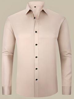 Elegantes Business-Hemd für Herren | Langarm in Beige