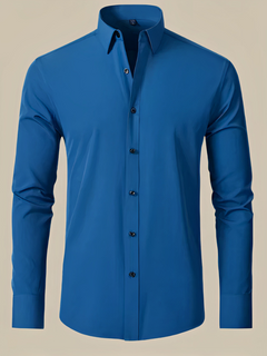 Elegantes Business-Hemd für Herren | Langarm in Blau