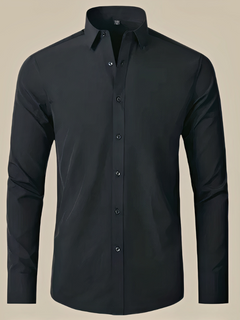 Elegantes Business-Hemd für Herren | Langarm in Schwarz