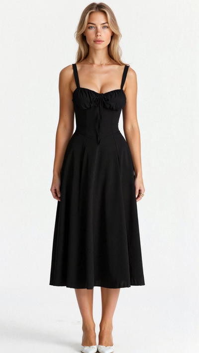 Elegantes Damen Korsett Sommerkleid | Midi