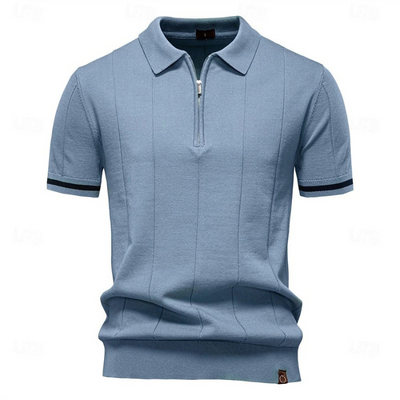 Elegantes Herren-Poloshirt mit Reißverschluss | Kurzarm