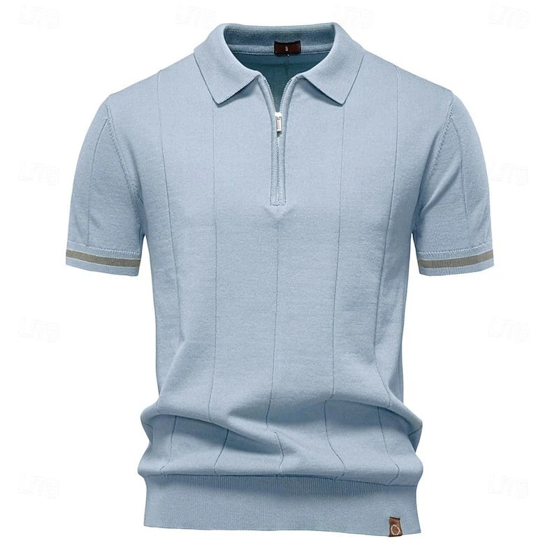 Elegantes Herren-Poloshirt mit Reißverschluss | Kurzarm