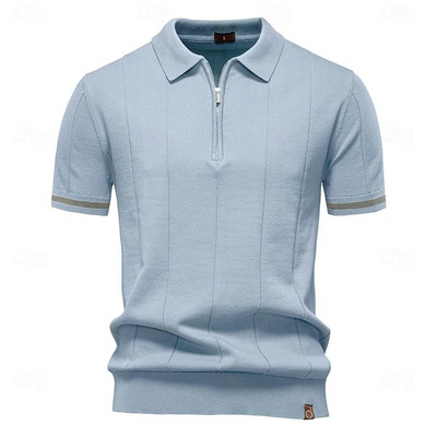 Elegantes Herren-Poloshirt mit Reißverschluss | Kurzarm