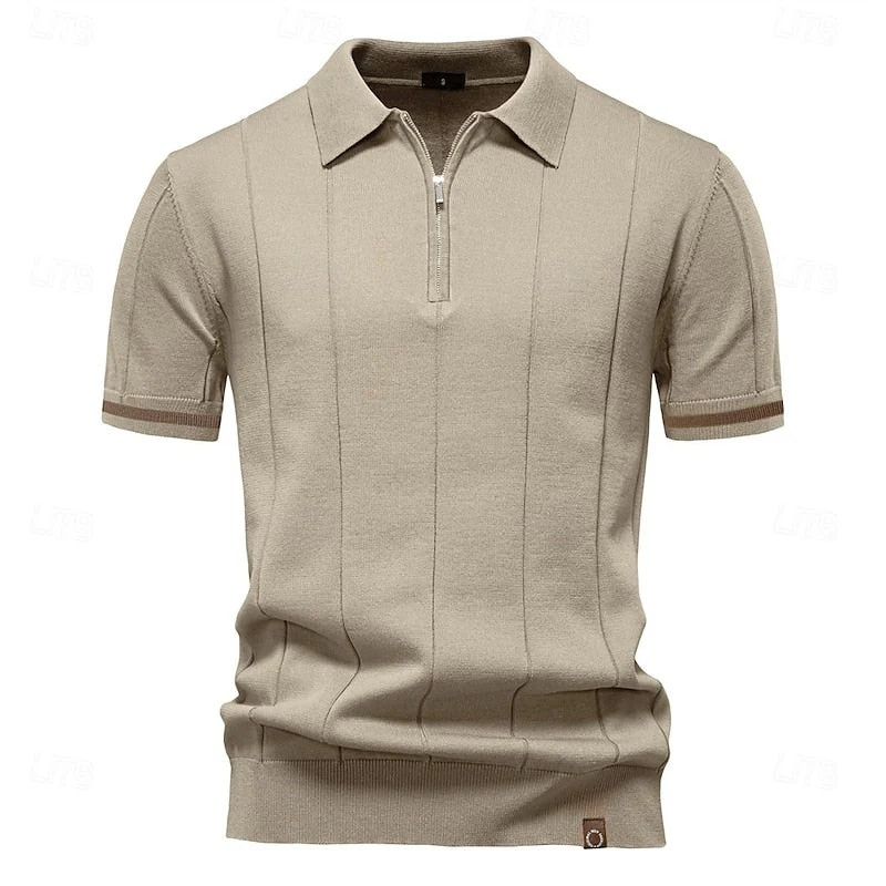 Elegantes Herren-Poloshirt mit Reißverschluss | Kurzarm