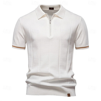 Elegantes Herren-Poloshirt mit Reißverschluss | Kurzarm