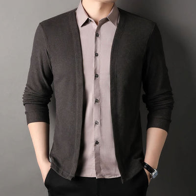 Elegantes Herrenhemd mit gefälschter Strickjacke - Geoffrey
