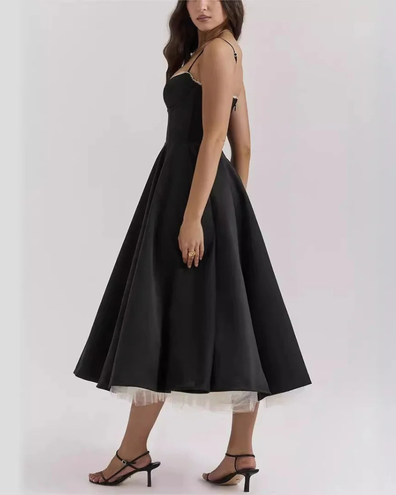 Elegantes Partykleid mit Volumen | Midi
