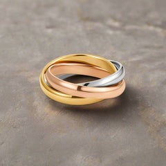 Dreifarbiger Loop-Ring in Tri-Color