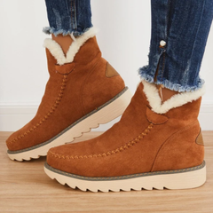 Elfriede | Moderne Plateau Stiefeletten in Braun