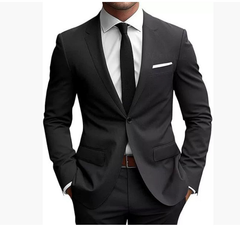 Elias | Herren Eleganter Slim Fit Anzug in Schwarz