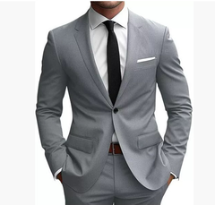 Elias | Herren Eleganter Slim Fit Anzug in Grau