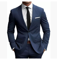 Elias | Herren Eleganter Slim Fit Anzug in Marineblau