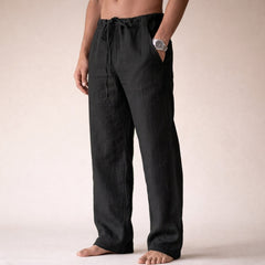 Eligio | Herren Bequeme Kordelzug Hose mit Taschen in Schwarz