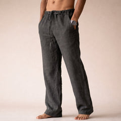 Eligio | Herren Bequeme Kordelzug Hose mit Taschen in Dunkelgrau