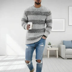 Peter - Gestrickter Pullover für Herren in Grau