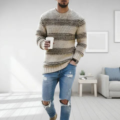 Peter - Gestrickter Pullover für Herren in Khaki