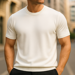 Elisa | Feines wärmendes Merino Shirt in Weiß