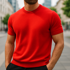 Elisa | Feines wärmendes Merino Shirt in Rot