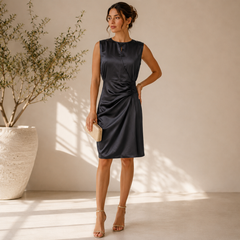 Elvira | Ärmelloses Elegantes Abendkleid in Schwarz