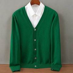 Santorini Cashmere Cardigan in Emerald