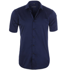 Emil | Herren Kurzarm Poloshirt knitterarm in Marineblau