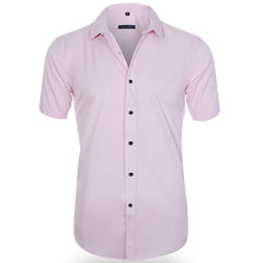Emil | Herren Kurzarm Poloshirt knitterarm in Rosa