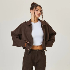 Emilia | Lässige Freizeit Bomberjacke in Braun