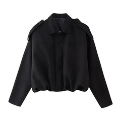 Emilia | Lässige Freizeit Bomberjacke in Schwarz